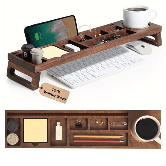 Crestovaub Walnut Desk Organizer