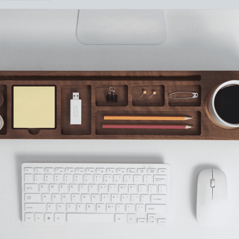 Crestovaub Walnut Desk Organizer